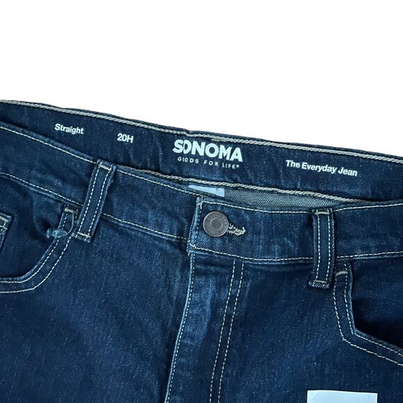 Sonoma The Everyday Jeans Boys 20 Blue Husky Straight Leg Basic Classic Denim - Picture 3 of 9